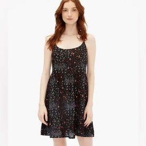 Aeropostale Floral Scoop-Neck Open-Back Slip Dress